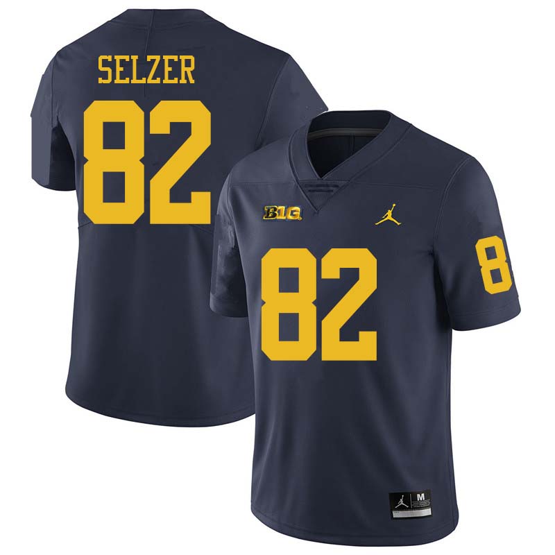 Jordan Brand Men #82 Carter Selzer Michigan Wolverines College Football Jerseys Sale-Navy